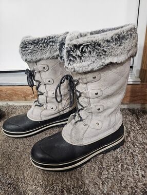 Khombu Grey Faux Fur Boot Cuff Insert Size 8